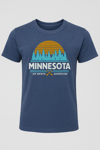 Toddler MN Up North Adventure Pacific Blue T-Shirt
