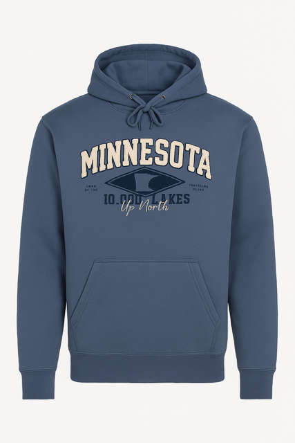 Sanded Fleece Pullover Hoodie Cool River