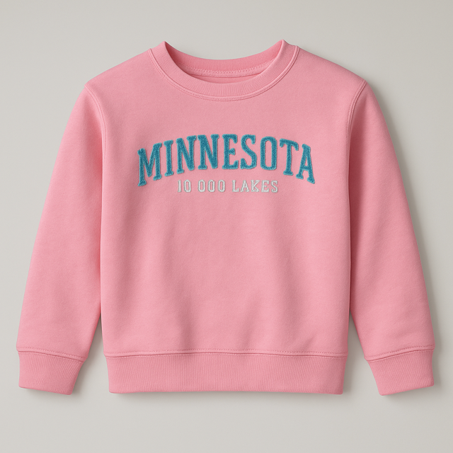 Youth Crewneck MN Applica Blush