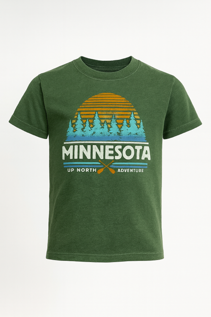 Toddler MN Up North Adventure Dorm green T-Shirt